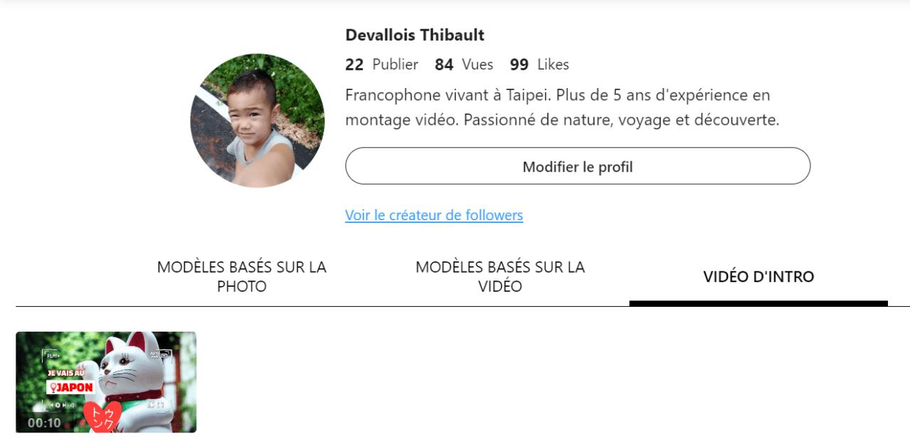 partager son modele de video d'intro youtube dans directozone