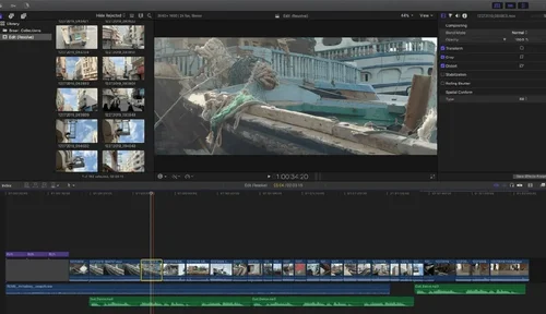 interface de Final Cut Pro pour video youtube