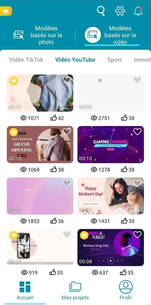 choisir et ouvrir un modele d'intro youtube avec powerdirector