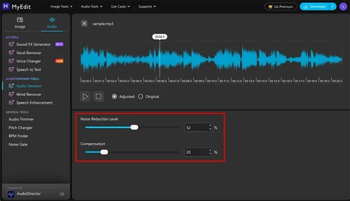 AudioDirector Interface - Simple Noise Gate