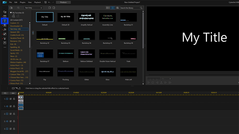 PowerDirector - Title Room