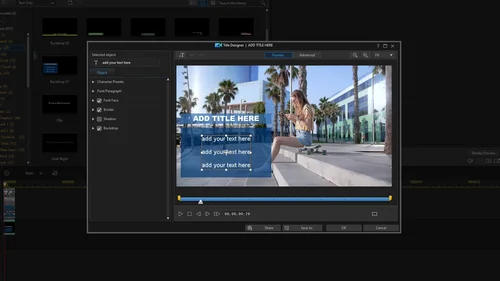 PowerDirector - Edit the text