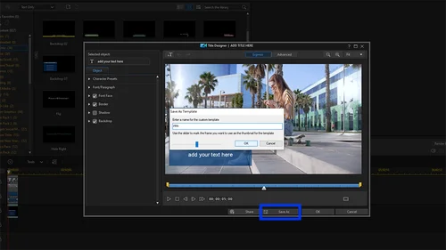 PowerDirector - Save text as templates