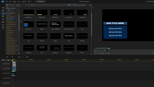 PowerDirector - Ensure text is above video footage