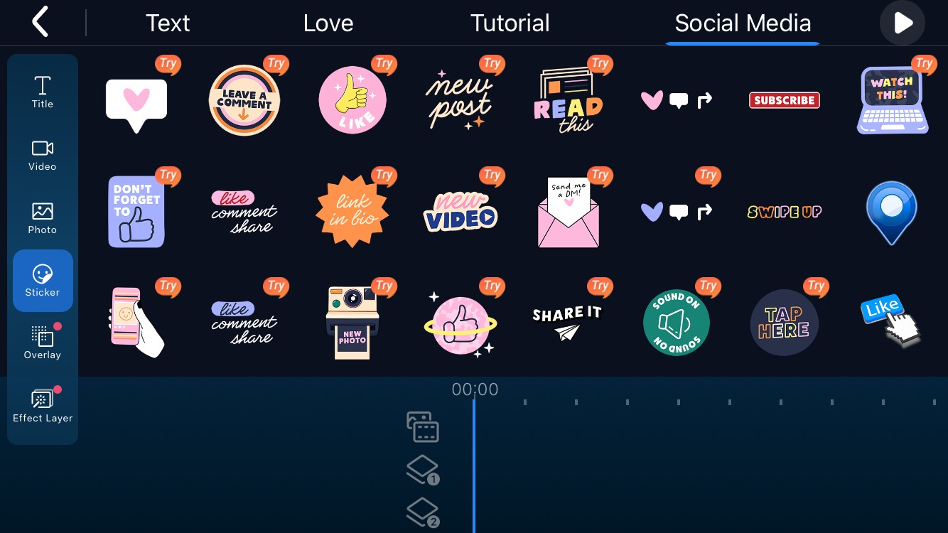 PowerDirector App - Stickers