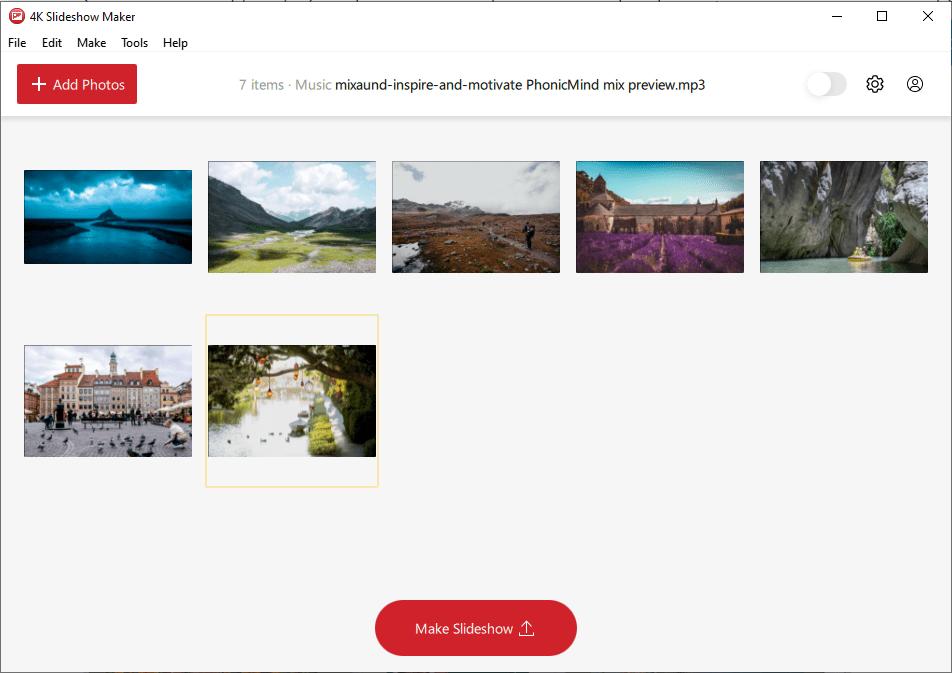 interface 4K Slideshow Maker