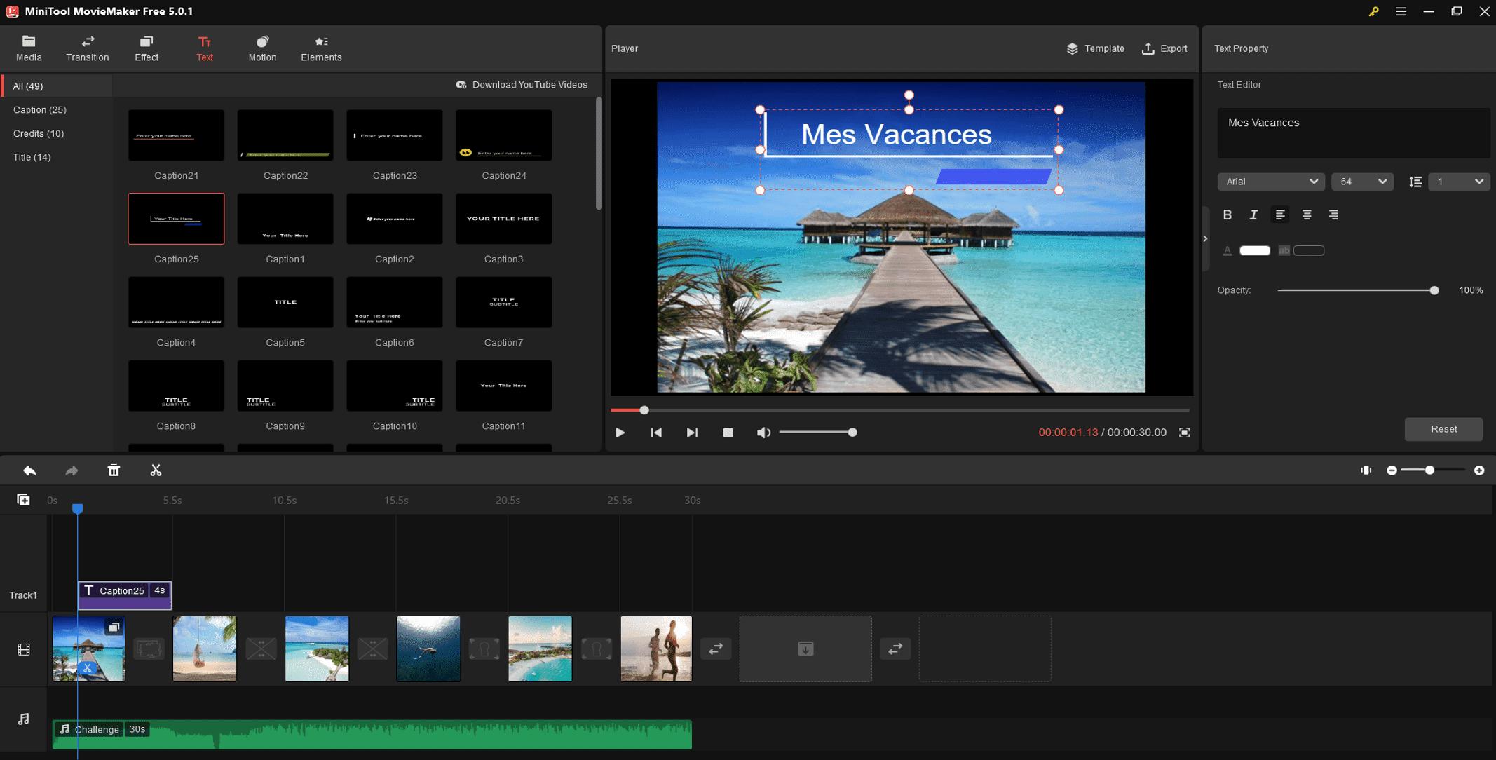 interface creation diaporama MiniTool-Movie-Maker, le meilleur choix pour débutants