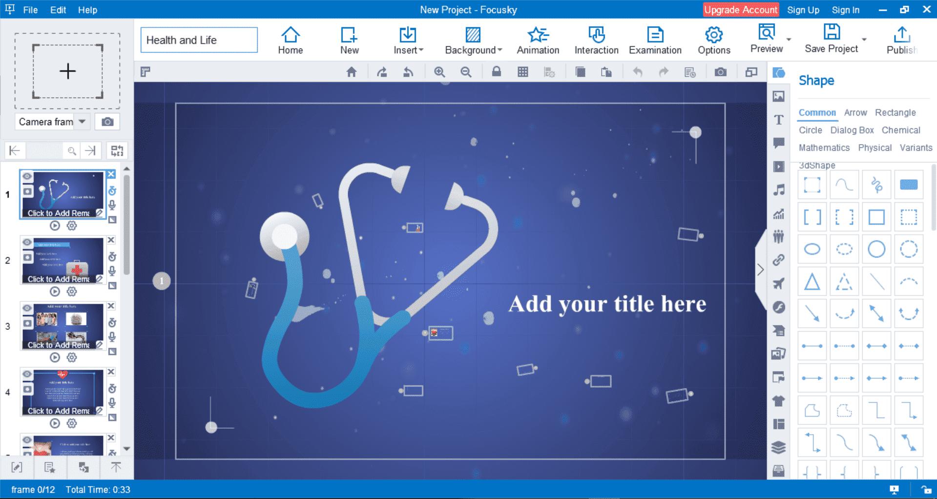 interface diaporama avec focusky, le meilleur choix pour présentations professionnelles