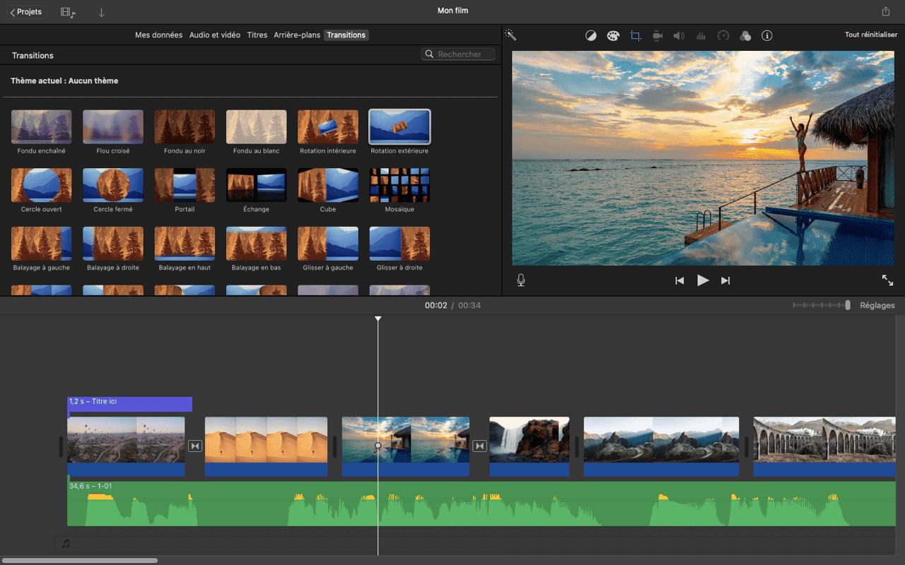 interface creation diaporama avec imovie, le meilleur choix pour les débutants sur Mac