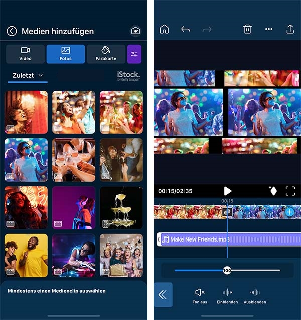 So kannst du Fotos in PowerDirector mit Musik hinterlegen