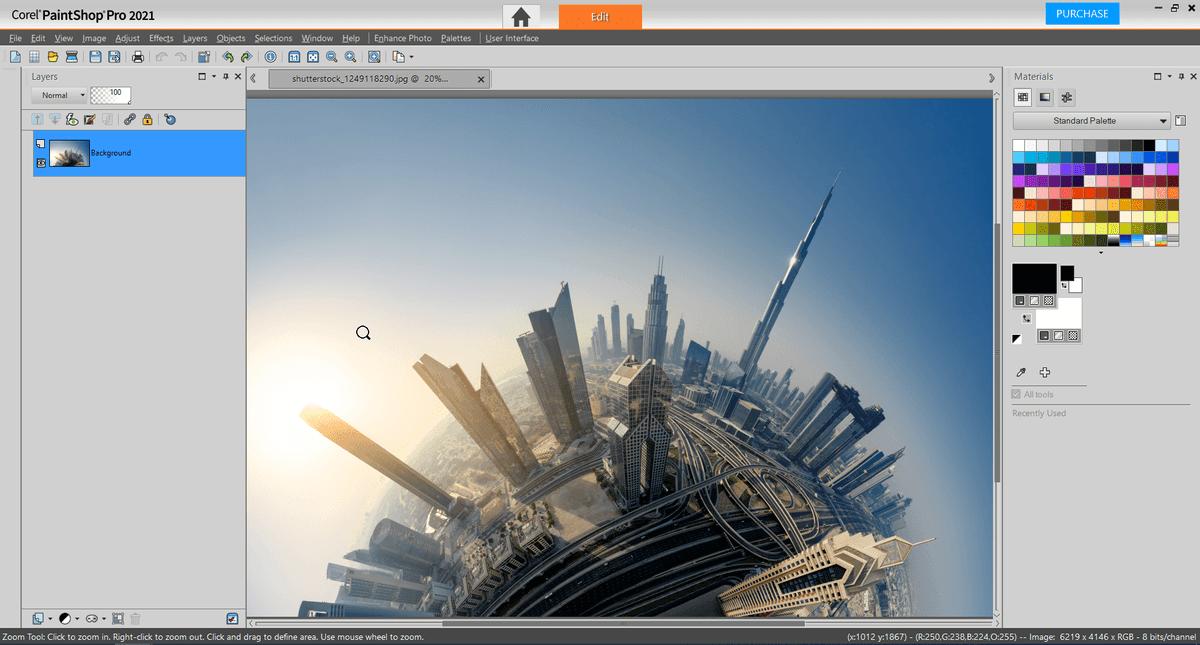 PaintShop Pro Interface