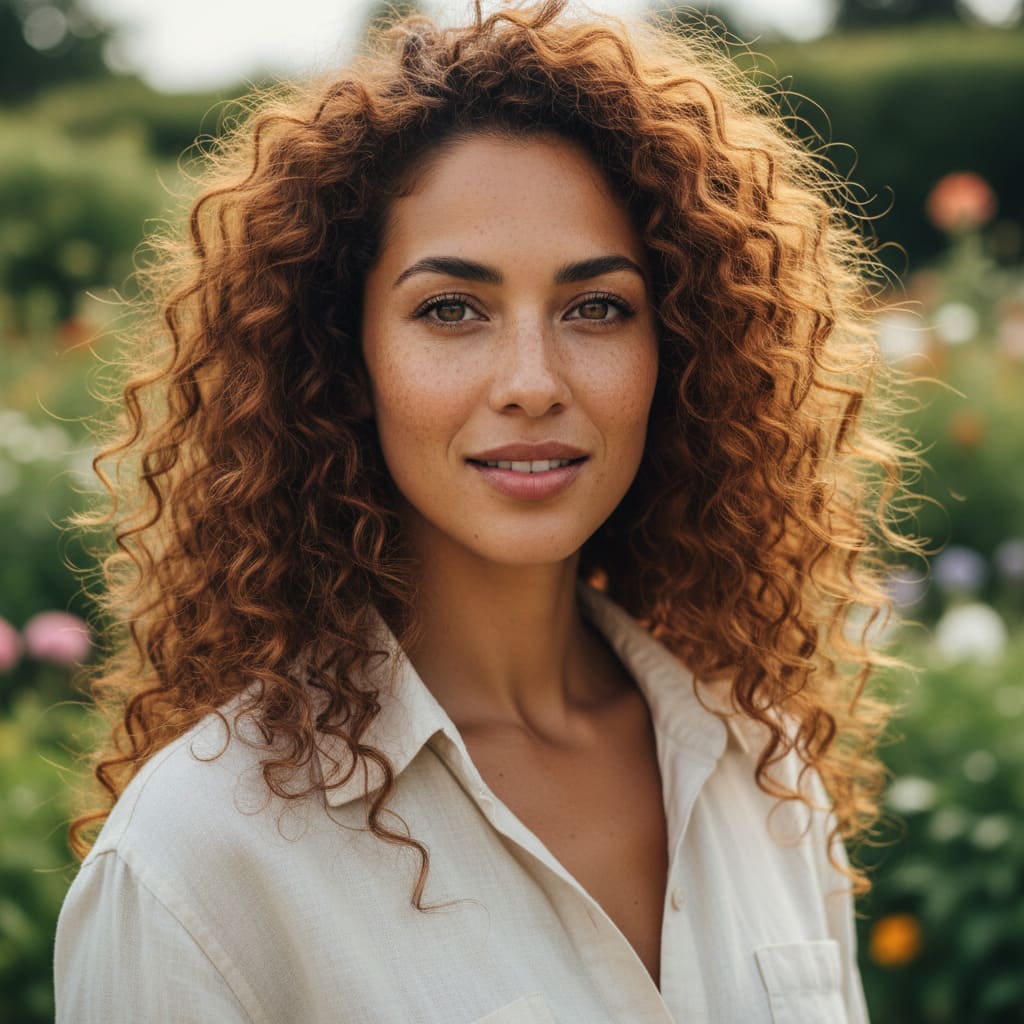 Portrait without accessories before AI editing