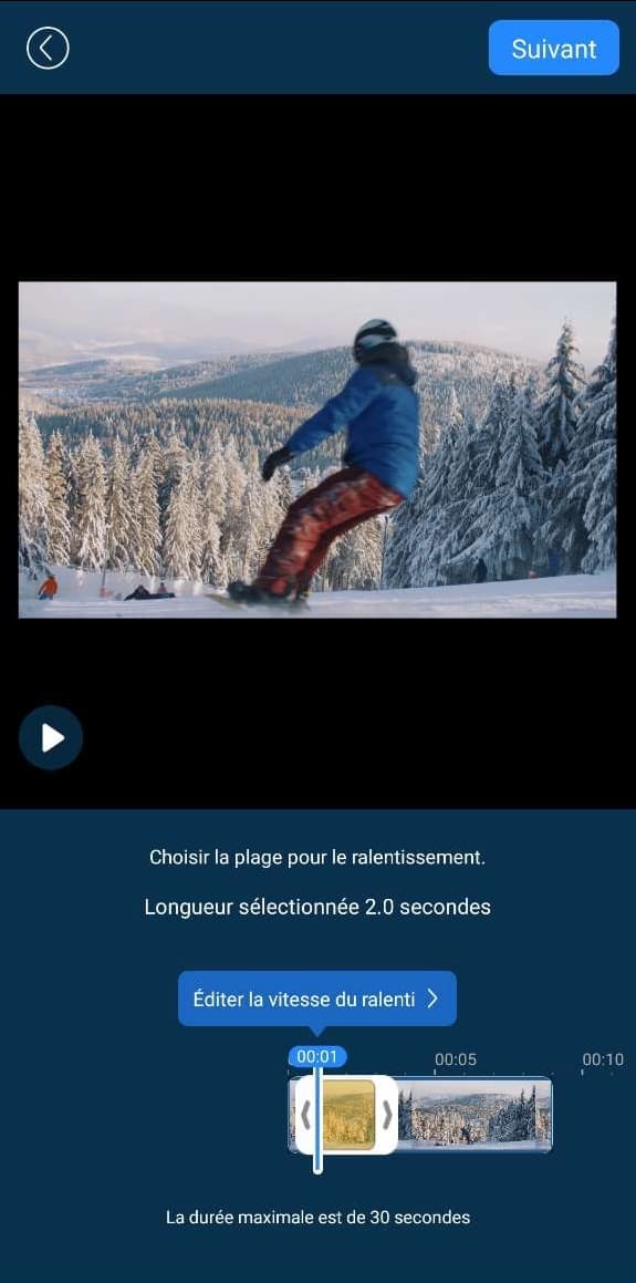 créer un super ralenti avec l'appli PowerDirector