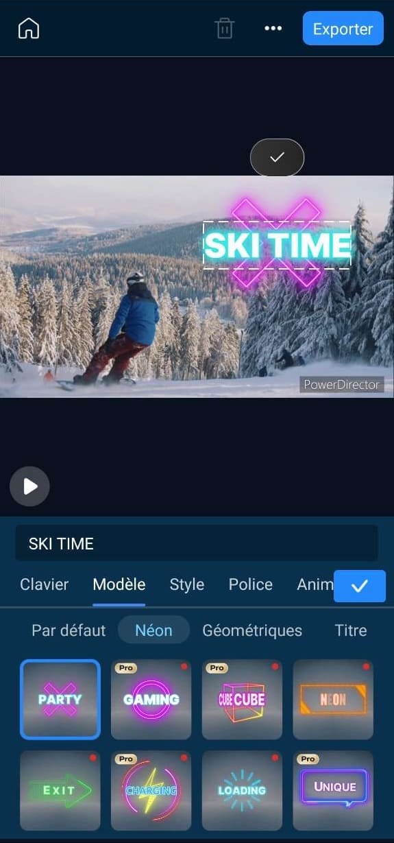 créer un super ralenti avec l'appli PowerDirector