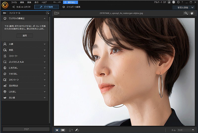 PhotoDirector インターフェース例1