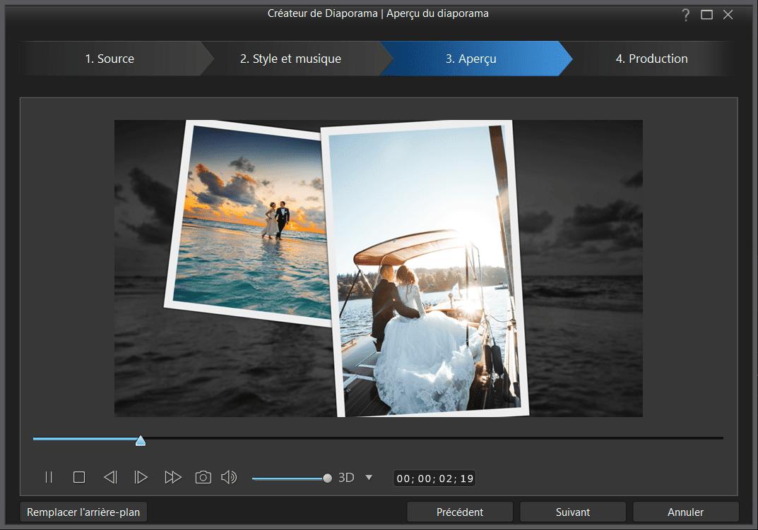 PowerDirector app - meilleur logiciel de montage vidéo pour diaporama de mariage!