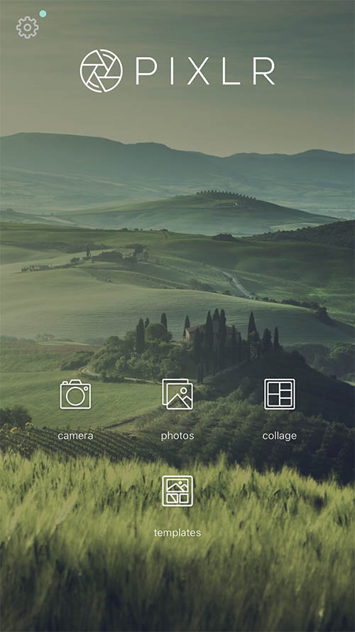 Pixlr app UI
