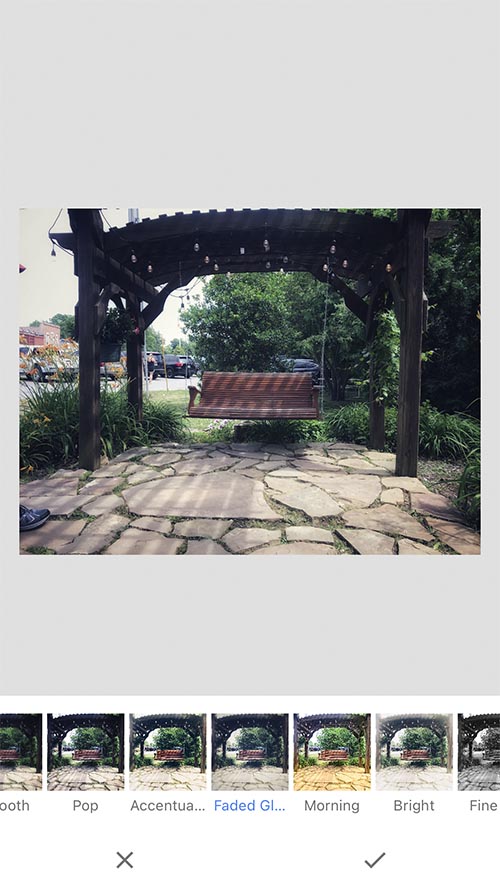 Snapseed app UI
