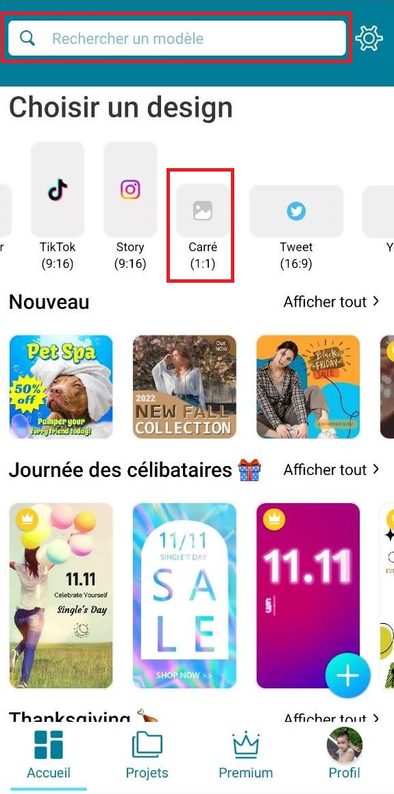Promeo - choisir un modele