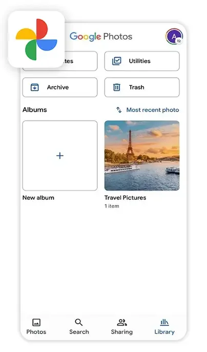 GooglePhotos Interface