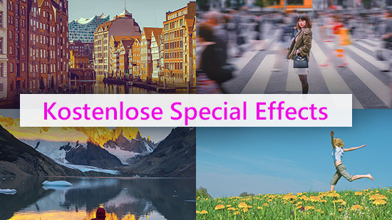 Kostenlose Videoeffekte für Windows und Mac