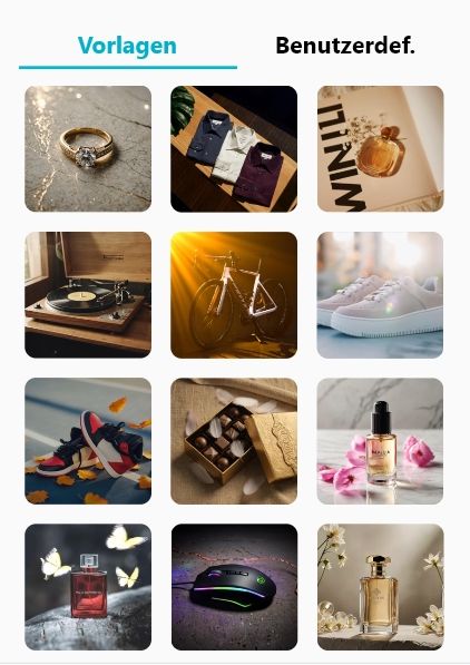 Vorlage für das Produktvideo auswählen