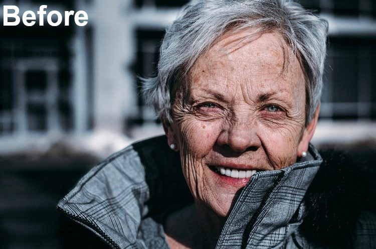 PhotoDirector Skin Smoothing Before