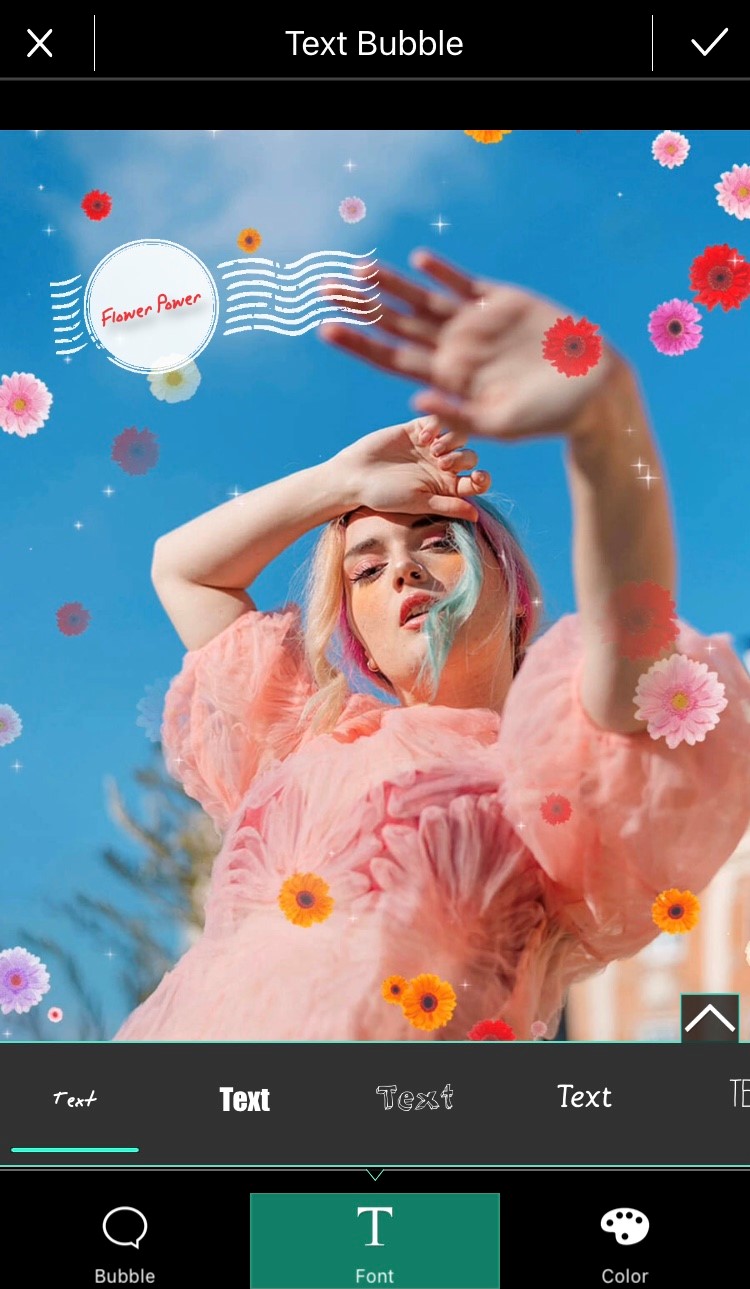 PhotoDirector App - Add text