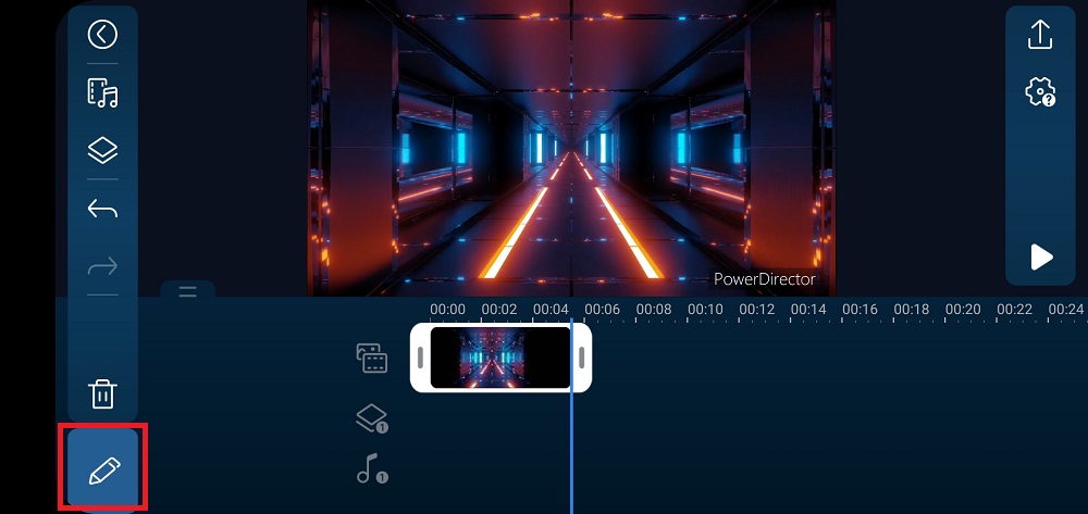 Adding Video to Timeline to Edit on PowerDirector Mobile