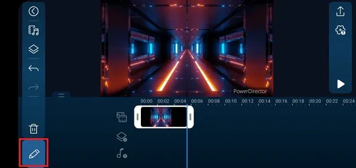 Adding Video to Timeline to Edit on PowerDirector Mobile