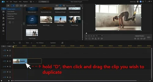 Using the Duplicate Feature in PowerDirector