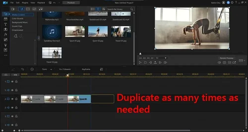 Using the Duplicate Feature in PowerDirector