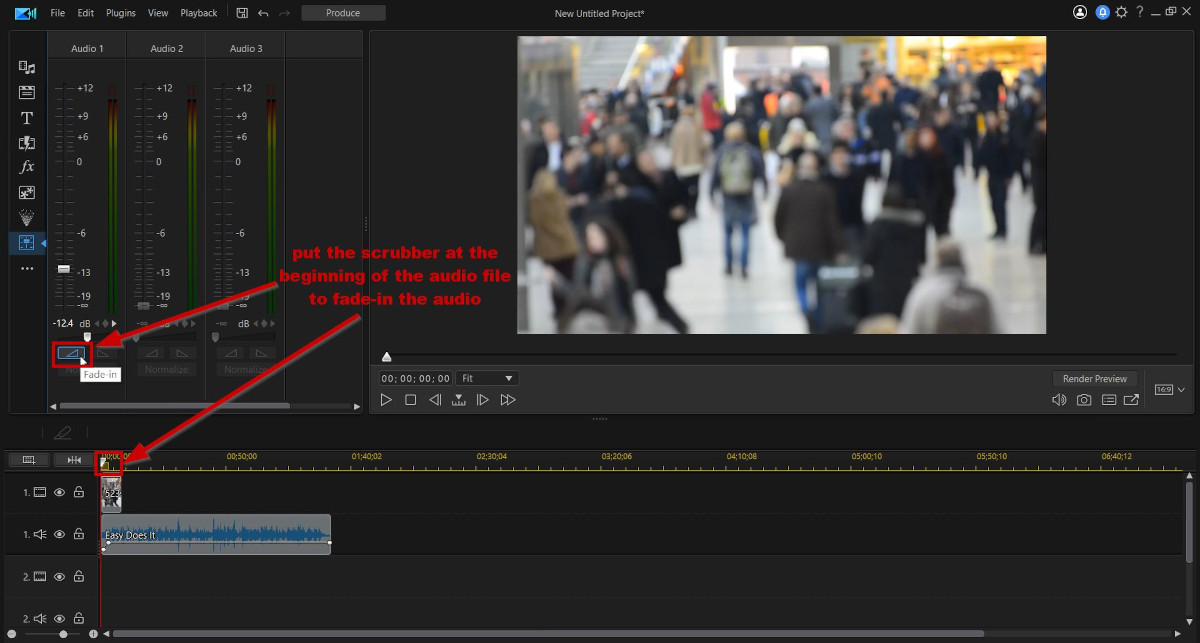 Edit Audio on PowerDirector with Keyframes