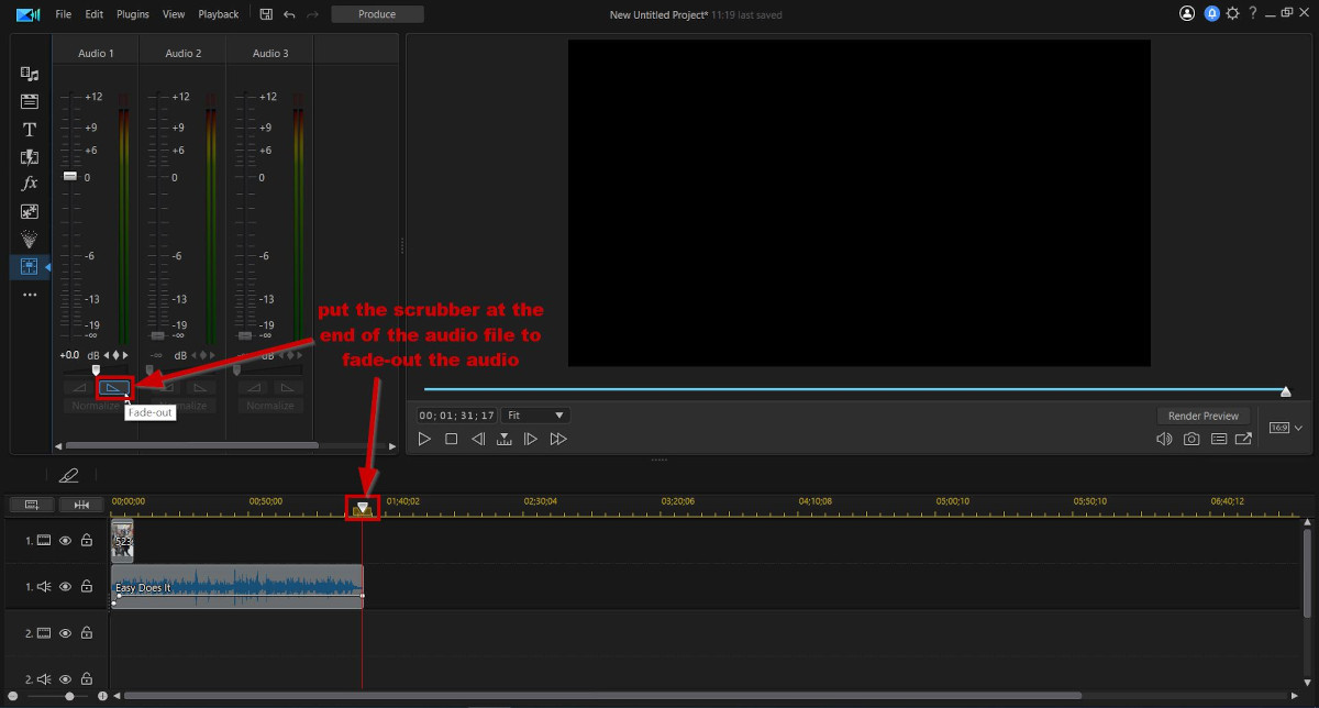 Edit Audio on PowerDirector with Keyframes