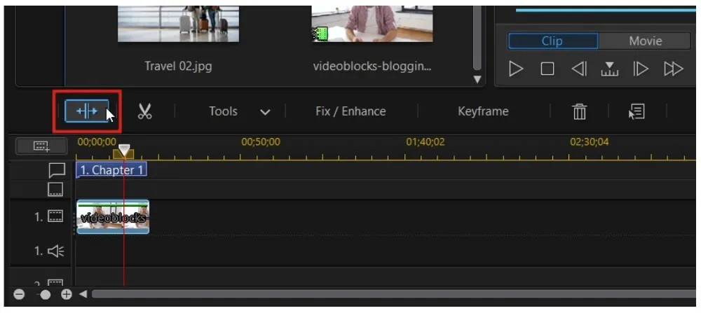 PowerDirector Interface - Trim