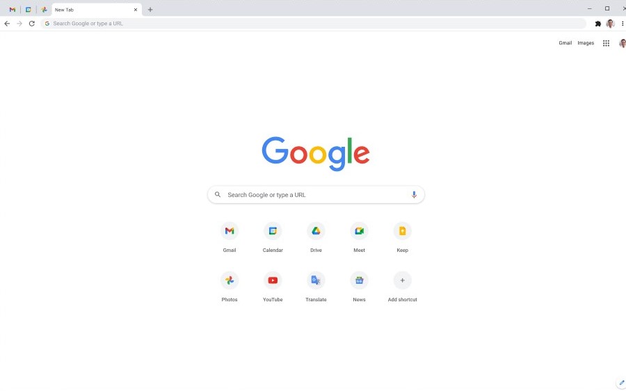 Google Chrome interface