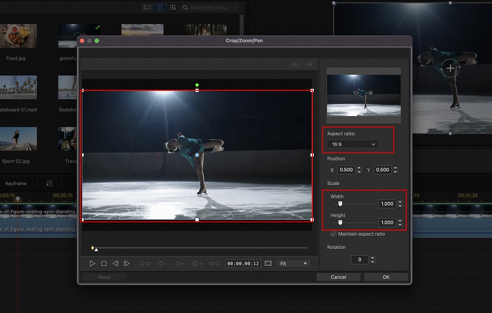 PowerDirector - Crop/Zoom/Pan