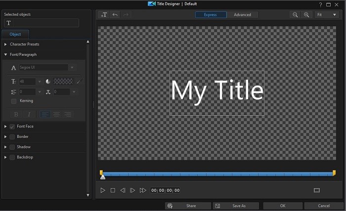 PowerDirector - Title Designer