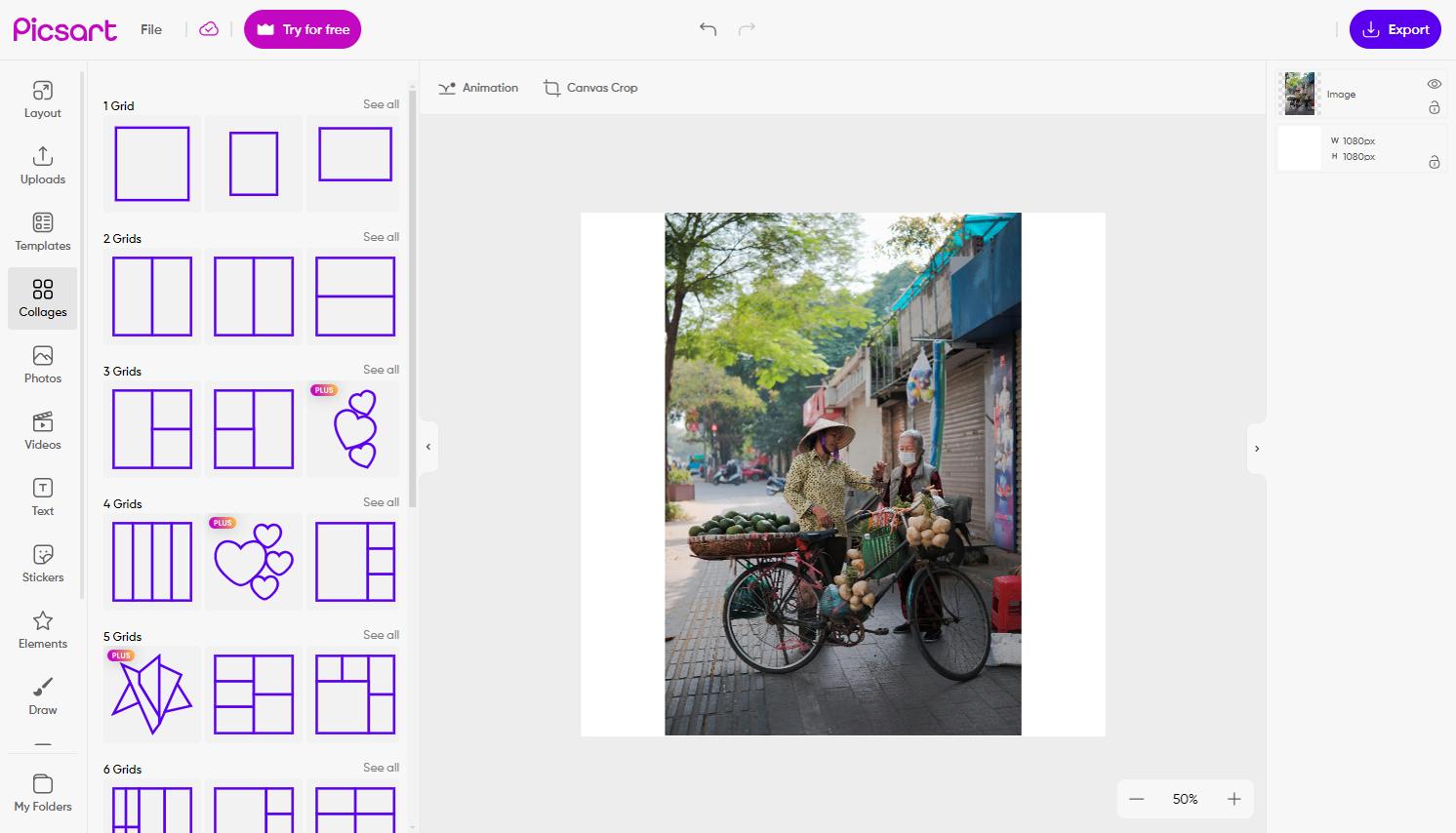 Picsart Interface