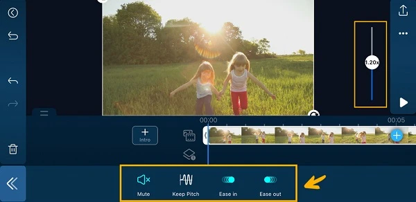 PowerDirector Mobile Interface - Keep Pitch