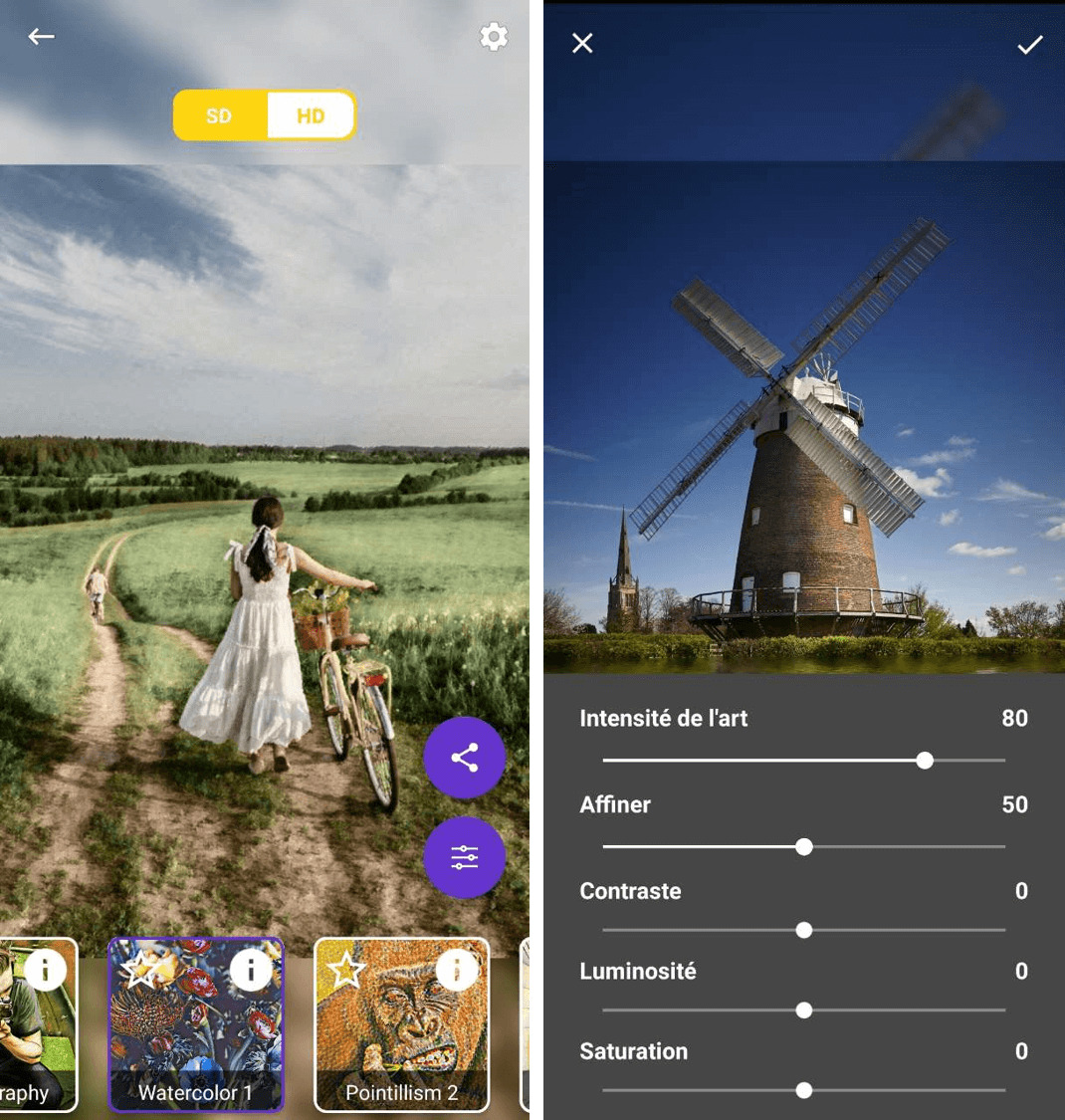 Deep Art Effects Interface - Application montage photo