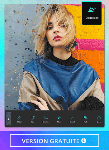 Utilisez un effet de dispersion avec l'application de retouche photo PhotoDirector