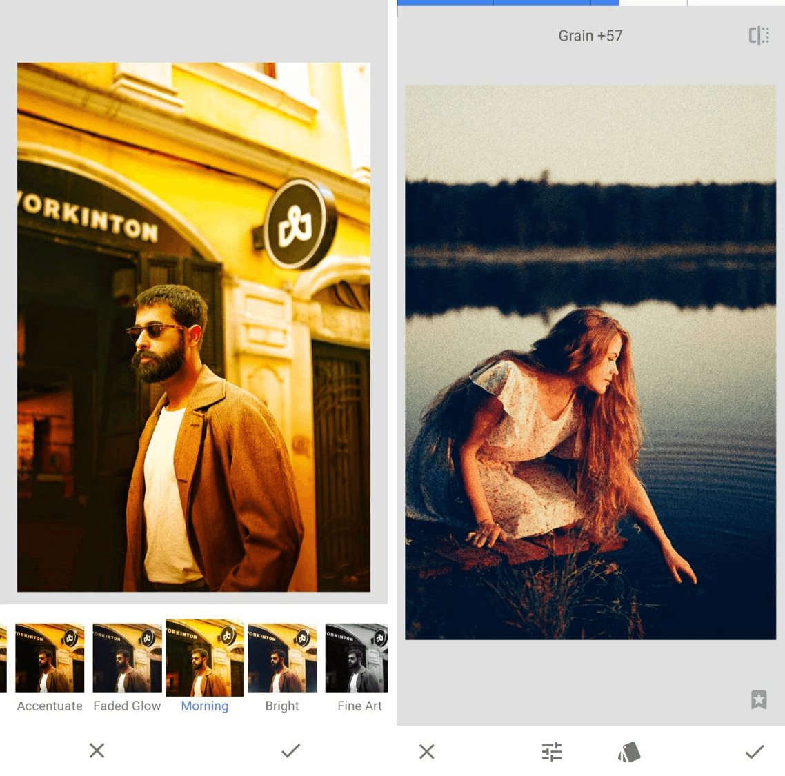 Snapseed Interface - Application montage photo