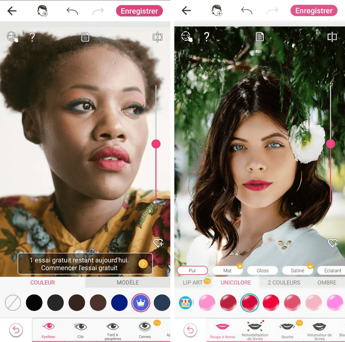 Youcam Makeup Interface - Application montage photo