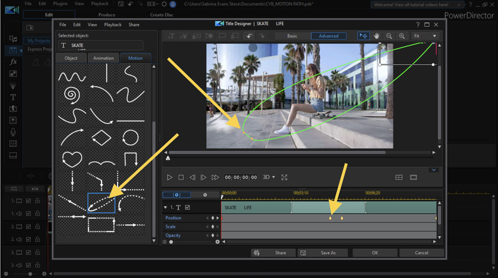 PowerDirector interface