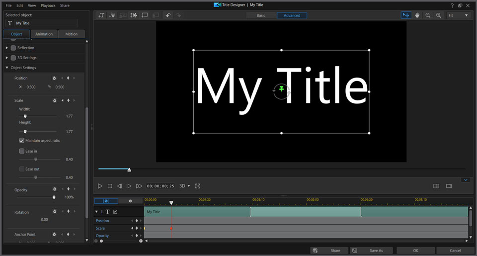 PowerDirector interface