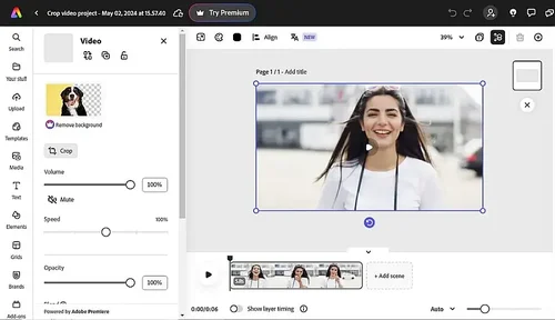 Adobe Express Videobearbeitung