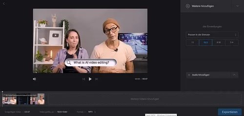 Clideo Videos zusammenführen