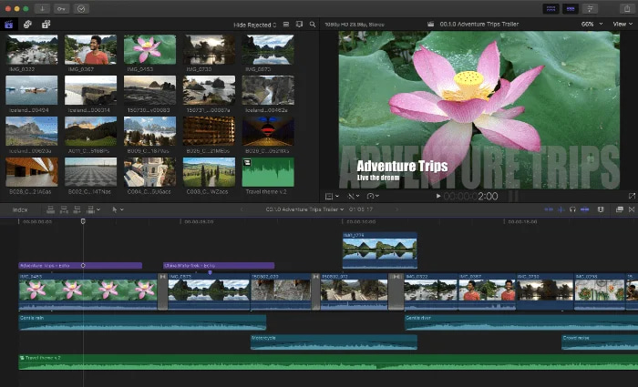 Interfaz de Final Cut Pro