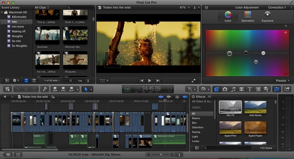 Final Cut Pro Interface
